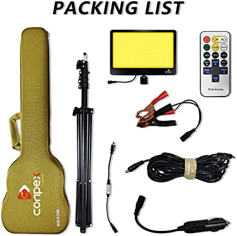 Conpex Led Camping Lights 11000 Lumens Telescoping Camping Light Tripod, night Fishing Lights for Bank Portable Outdoor Light with Stand Led Work Light Camp Light Telescopic 12v Camping Light Campsite - Image 6