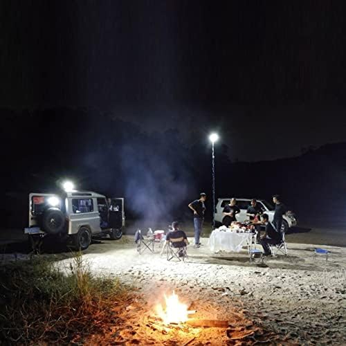 Conpex Led Camping Lights 11000 Lumens Telescoping Camping Light Tripod, night Fishing Lights for Bank Portable Outdoor Light with Stand Led Work Light Camp Light Telescopic 12v Camping Light Campsite - Image 4