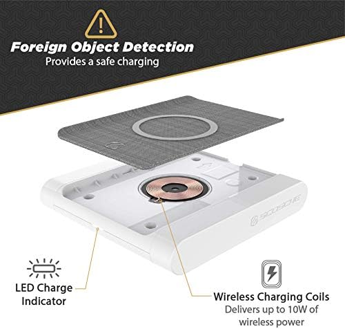 Scosche BLKIT1WT BaseLynx Modular Charging System Includes a Qi-Certified Wireless Charging Station, Apple Watch Charger & a Multi Device Charging Station with One USB-C & Two USB-A Charging Ports - Image 3