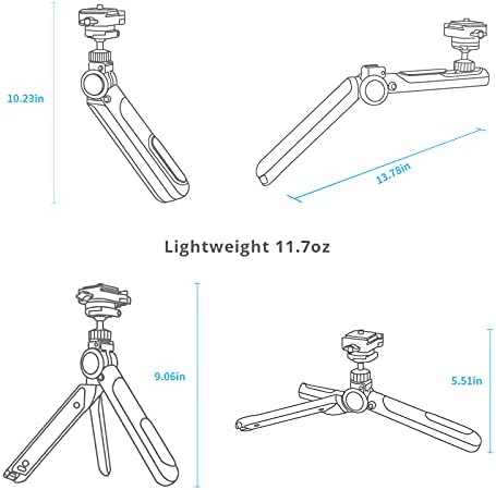 PGYTECH MANTISPOD PRO Mini Camera & Cell Phone Tripod Stand Magnesium Alloy Small Travel Flexible Vlogging Tripod | DSLR Accessories Pocket Video Vlogger Desktop Shooting Selfie Tripod Mount - Image 4