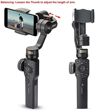 Zhiyun Smooth 4 Professional Gimbal Stabilizer for iPhone Smartphone Android Cell Phone 3-Axis Handheld Gimble Stick w/Grip Tripod Ideal for Vlogging YouTube Vlog TikTok Instagram Live Video Kit - Image 8