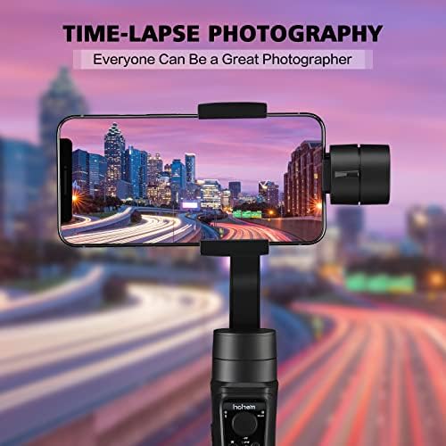 hohem 3-Axis Gimbal Stabilizer for iPhone 13 12 11 PRO X XR XS Smartphone with 3D Inception Sport Mode Object Face Tracking Motion Time-Lapse Quick Balance Handheld Gimbal for Vlog Youtuber Live Video - Image 8