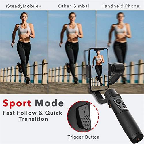 hohem 3-Axis Gimbal Stabilizer for iPhone 13 12 11 PRO X XR XS Smartphone with 3D Inception Sport Mode Object Face Tracking Motion Time-Lapse Quick Balance Handheld Gimbal for Vlog Youtuber Live Video - Image 3