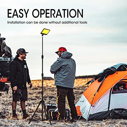 Conpex Led Camping Lights 11000 Lumens Telescoping Camping Light Tripod, night Fishing Lights for Bank Portable Outdoor Light with Stand Led Work Light Camp Light Telescopic 12v Camping Light Campsite - Image 5