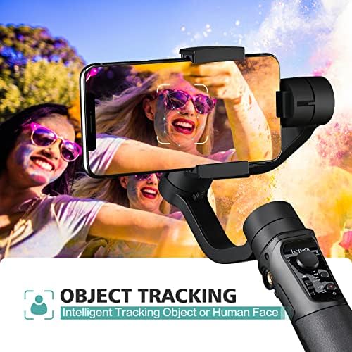 hohem 3-Axis Gimbal Stabilizer for iPhone 13 12 11 PRO X XR XS Smartphone with 3D Inception Sport Mode Object Face Tracking Motion Time-Lapse Quick Balance Handheld Gimbal for Vlog Youtuber Live Video - Image 7
