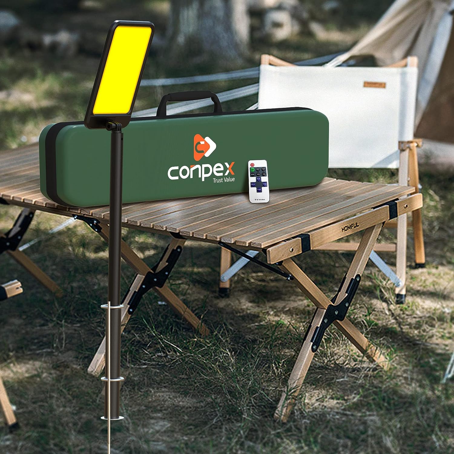 CONPEX Camping Light, 10000 Lumens Super Bright Range 50 Ft * 50 Ft Meet 4-6 Tent Lighting, Outdoor Telescopic Camping Lights Campsite Camp Area Light Pole - Image 3