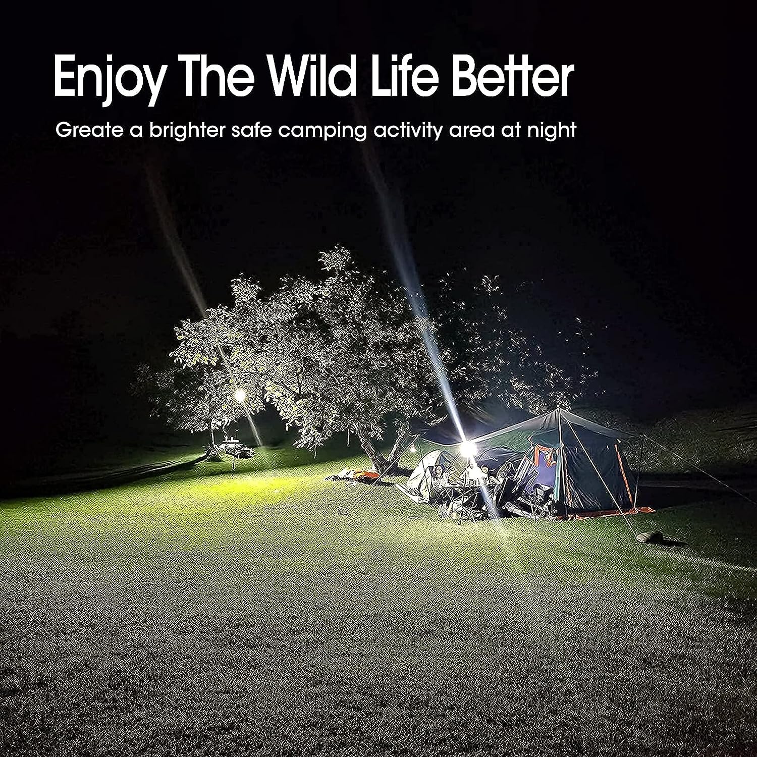 CONPEX Camping Light, 10000 Lumens Super Bright Range 50 Ft * 50 Ft Meet 4-6 Tent Lighting, Outdoor Telescopic Camping Lights Campsite Camp Area Light Pole - Image 4