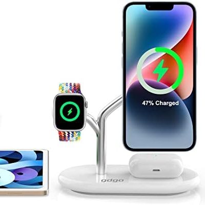 GDGO 4 in 1 Wireless Charging Station with MagSafe - 15W for iPhone Charging Station - 2023 Nightstand Charging Station for Multiple Devices - for iPhone and iWatch Charging Station Made for MagSafe
