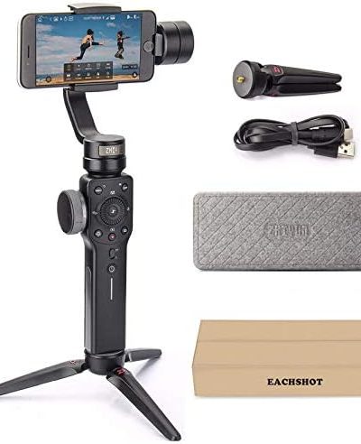 Zhiyun Smooth 4 Professional Gimbal Stabilizer for iPhone Smartphone Android Cell Phone 3-Axis Handheld Gimble Stick w/Grip Tripod Ideal for Vlogging YouTube Vlog TikTok Instagram Live Video Kit
