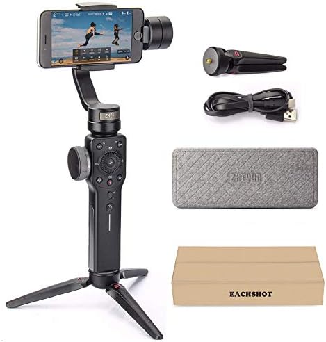 Zhiyun Smooth 4 Professional Gimbal Stabilizer for iPhone Smartphone Android Cell Phone 3-Axis Handheld Gimble Stick w/Grip Tripod Ideal for Vlogging YouTube Vlog TikTok Instagram Live Video Kit